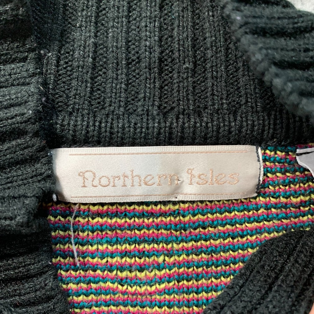 NORTHERN ISLES Sweater Womens XL Top Extra Large Black Blue - Picture 3 of 6